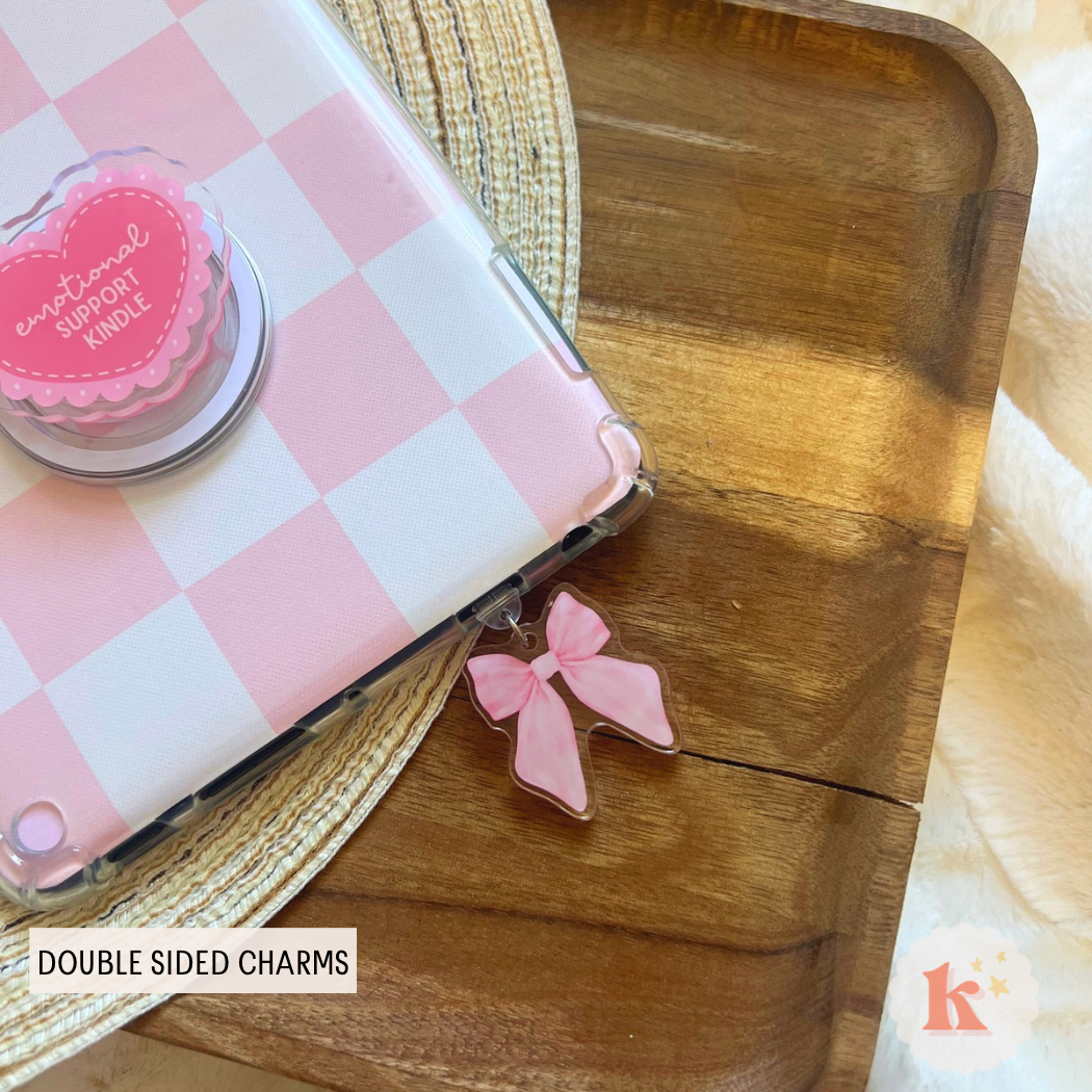 Pink Croquette Bow Kindle Charm