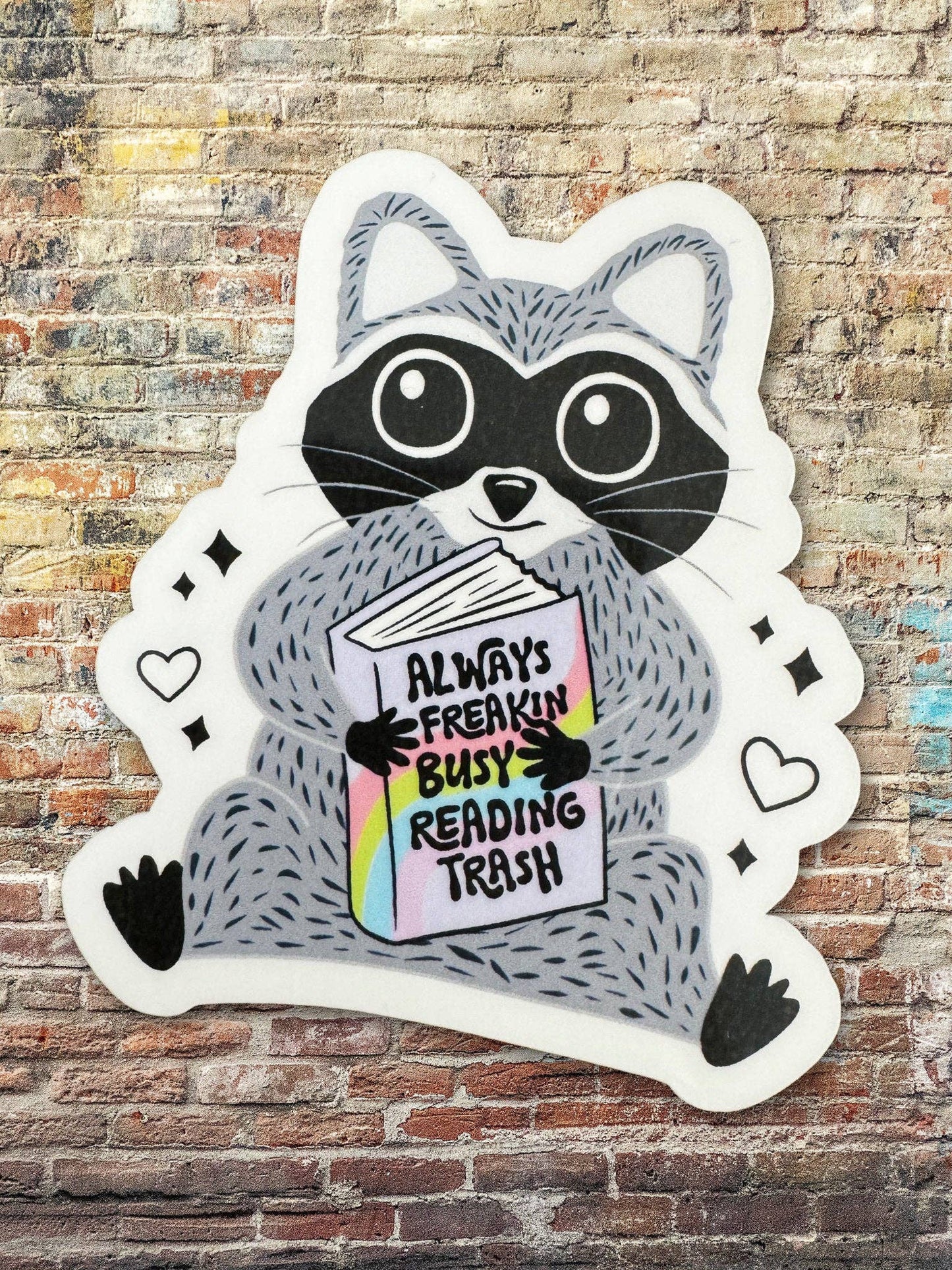 Busy Reading Trash Vinyl Sticker