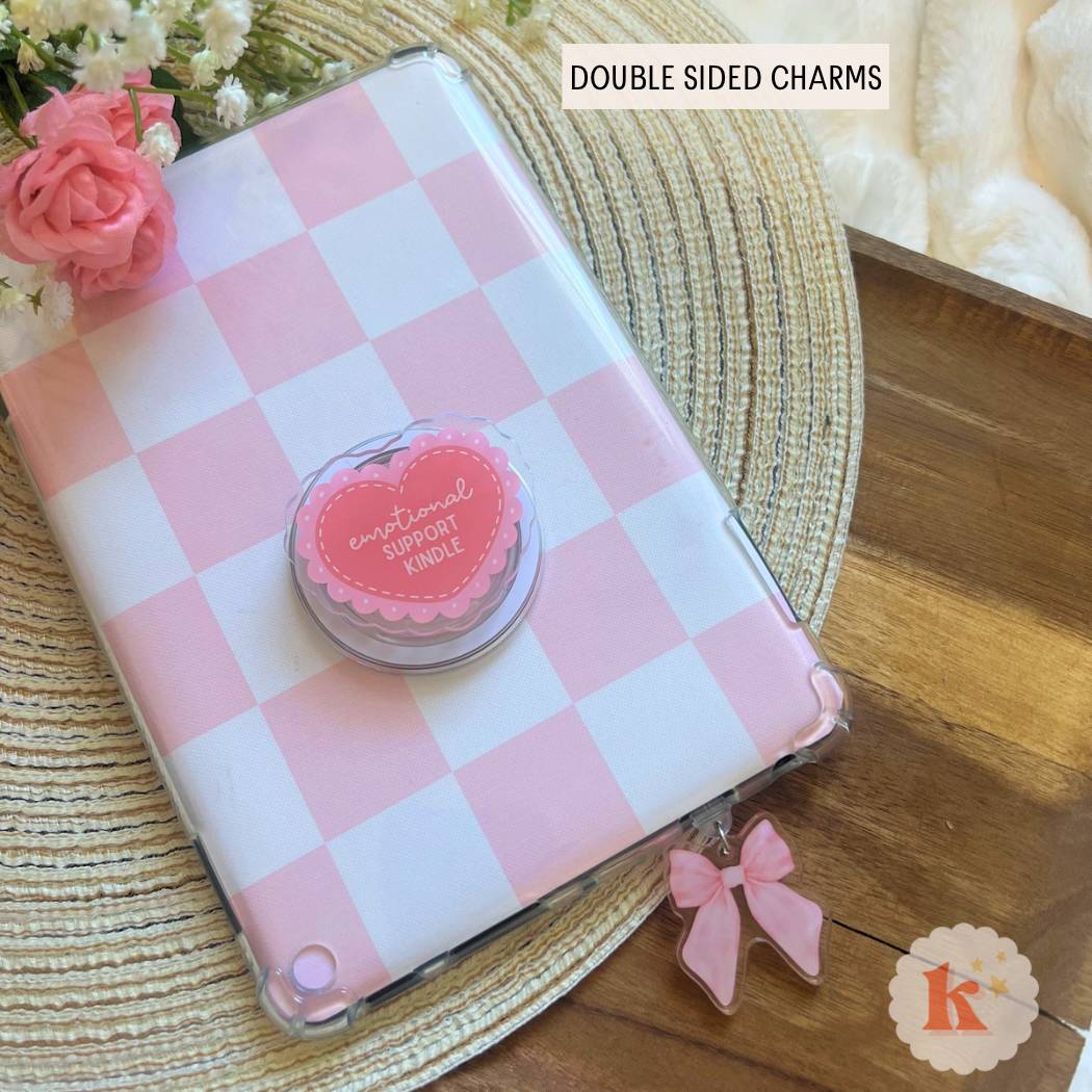 Pink Croquette Bow Kindle Charm