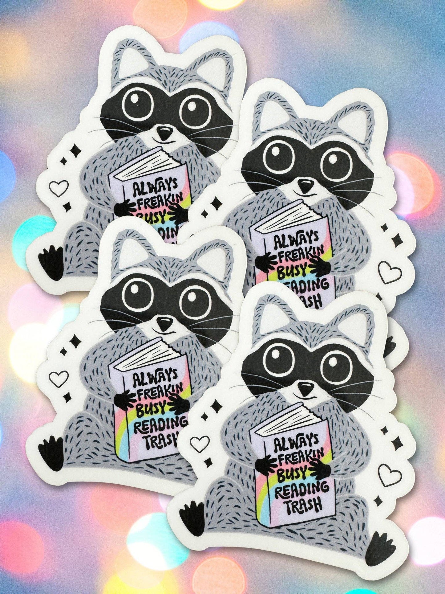 Busy Reading Trash Vinyl Sticker