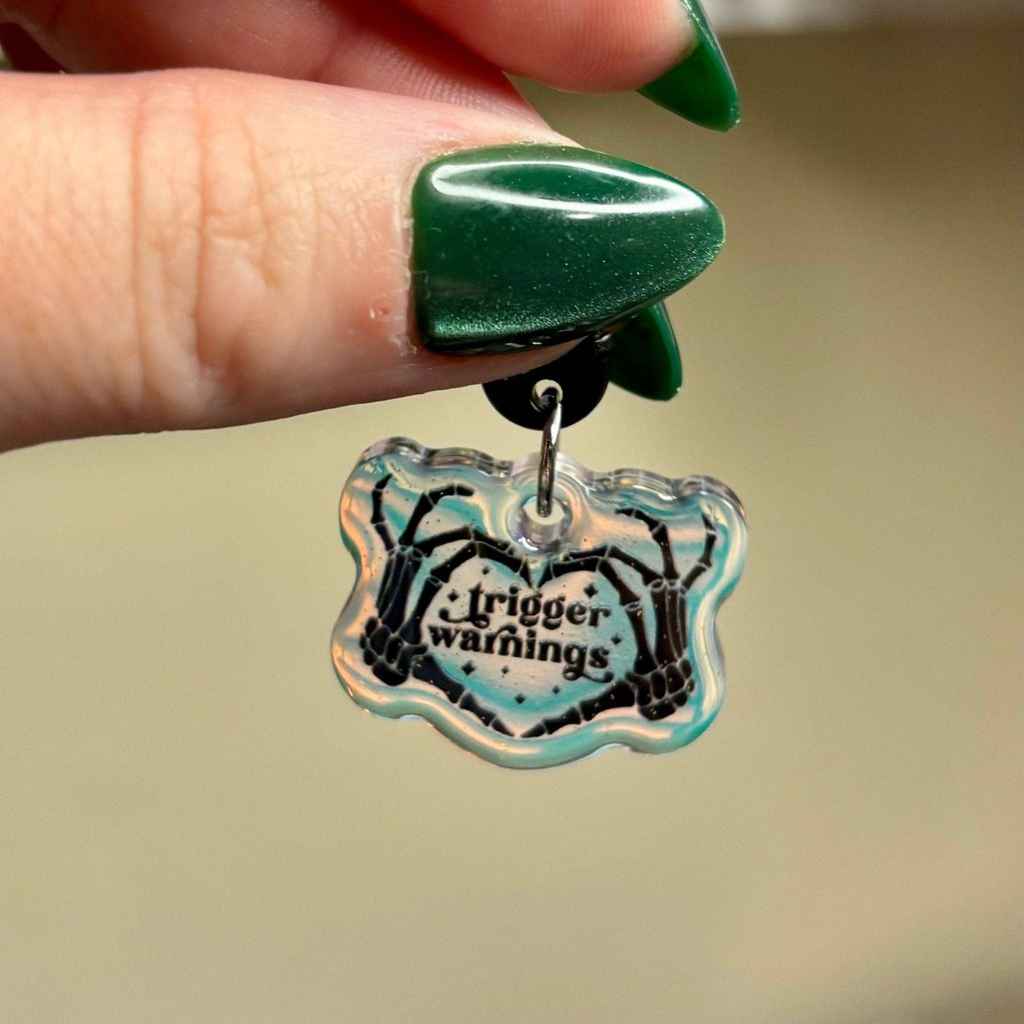 Trigger Warning Kindle Charm