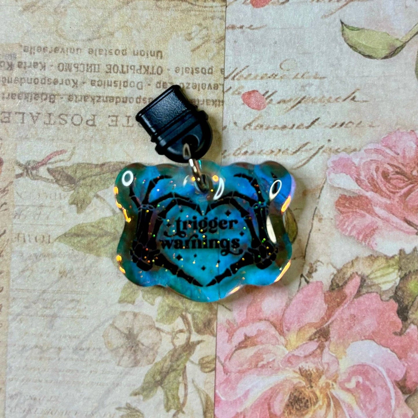 Trigger Warning Kindle Charm