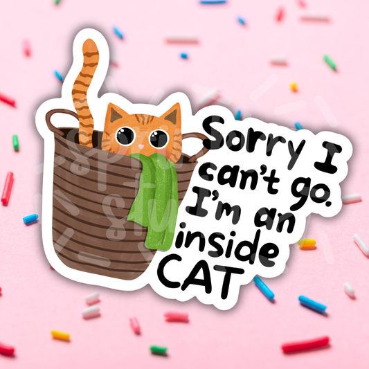 I’m An Inside Cat Vinyl Sticker