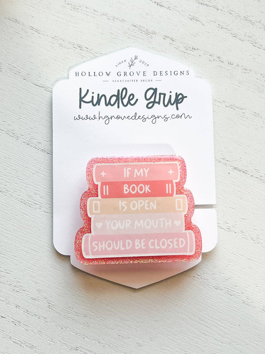 Book Open Mouth Shut E-Reader Grip