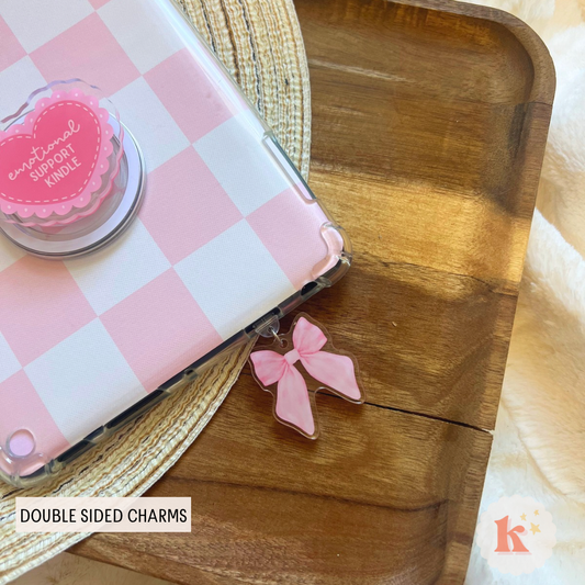 Pink Croquette Bow Kindle Charm