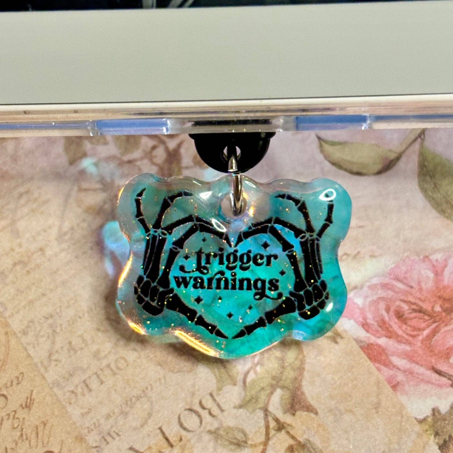 Trigger Warning Kindle Charm