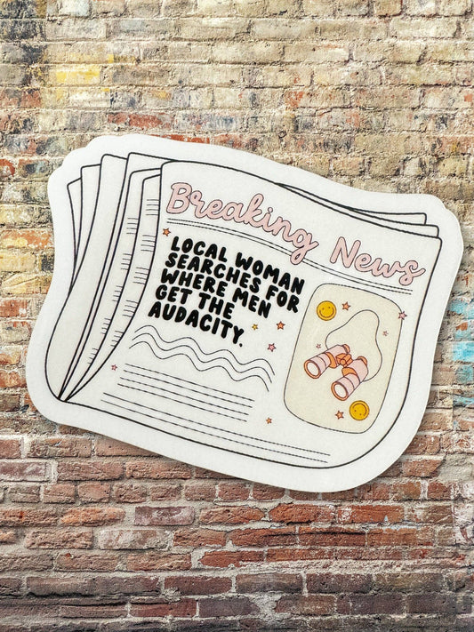 Feminist Woman Searches...Vinyl Sticker