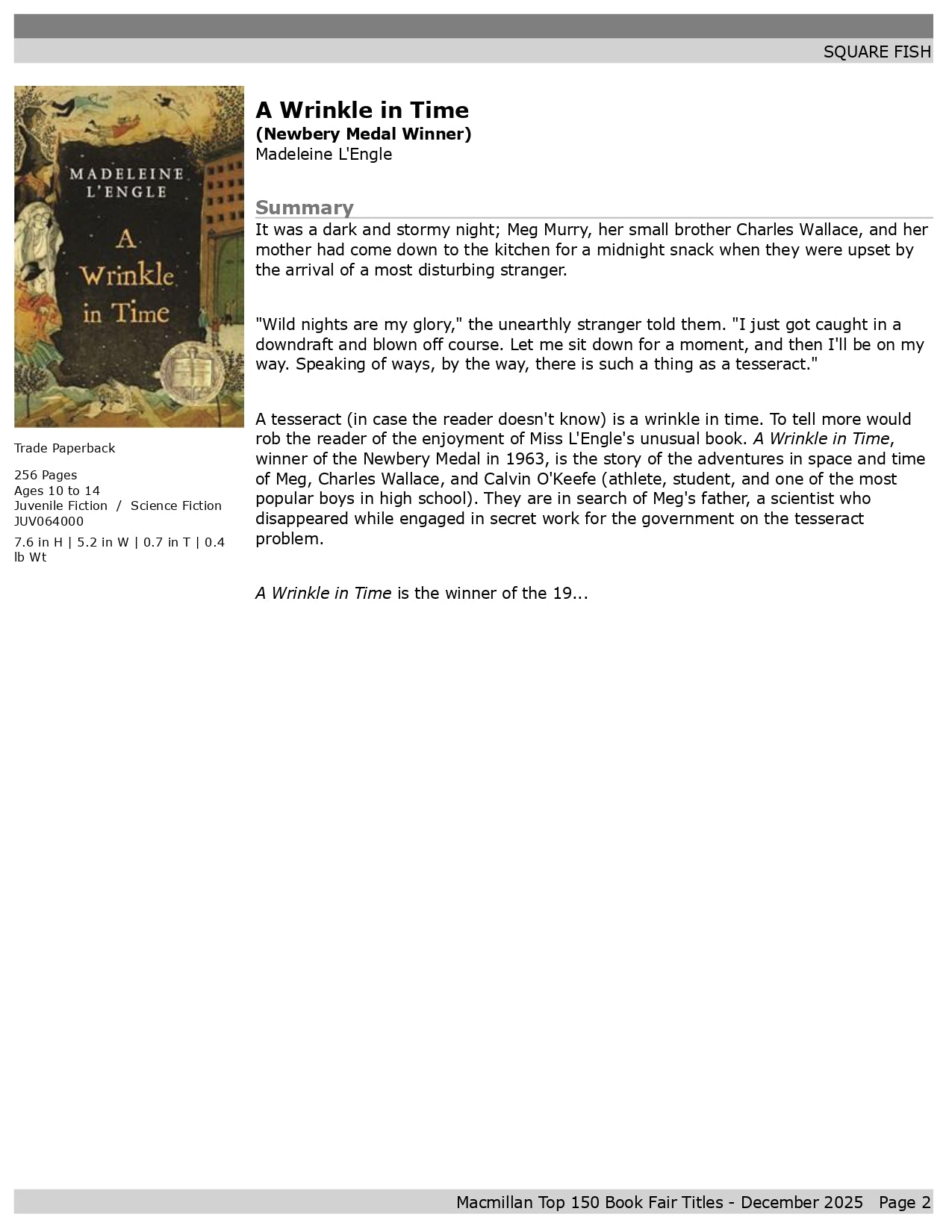 12 Days of Christmas Book Adventure (Ages 8-12)