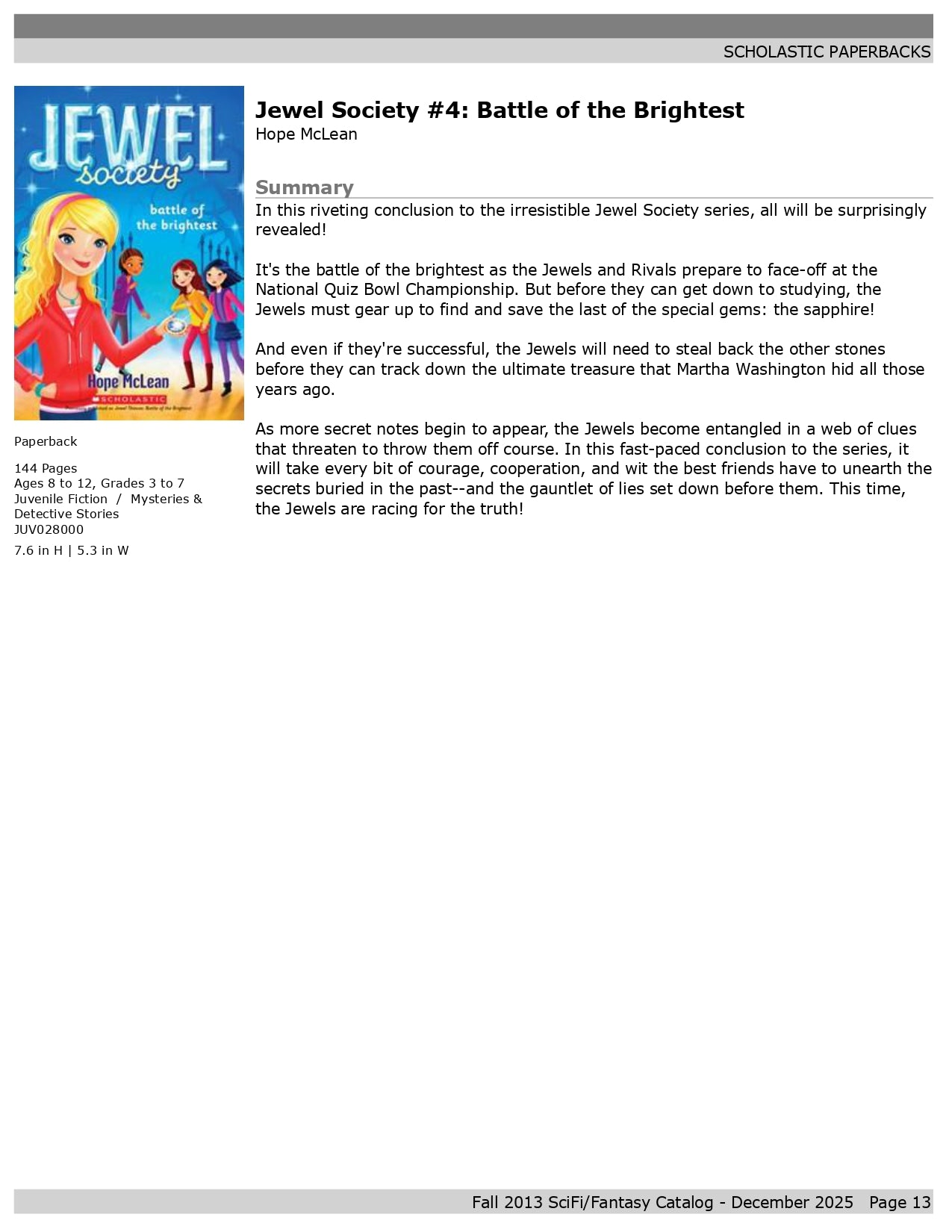 12 Days of Christmas Book Adventure (Ages 8-12)